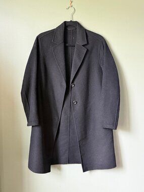 GAP Unlined Wool-Blend Car Coat - Black - XS Petite